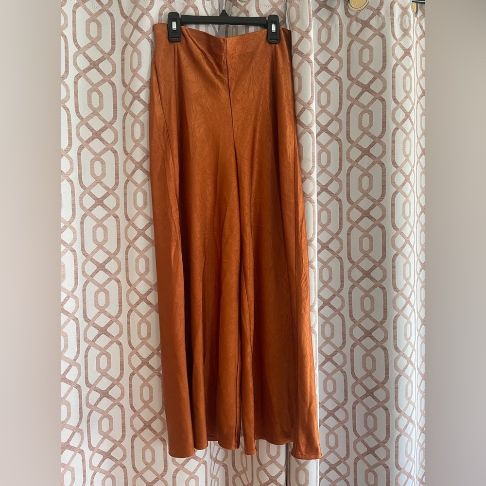 Joie Terracotta Cropped Wide-Leg Pants